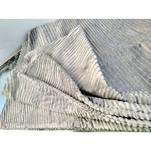 4 Restoration‎ Hardware Ratti Hand-Screened Velvet Pillow Covers Silver